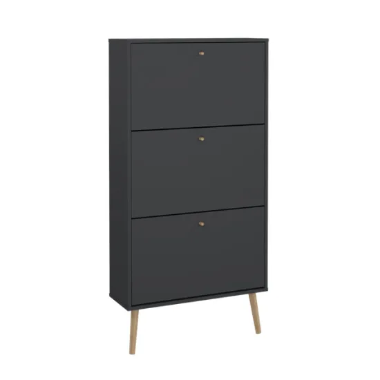 Szafka na buty BODO  z 3 klapami 70 cm szary mat