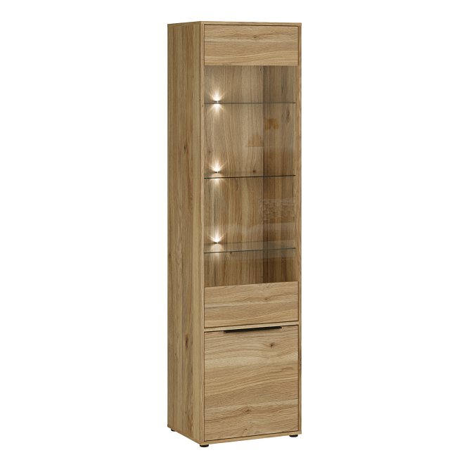 Witryna 1-drzwiowa ORKNEY 53 cm dąb mauvella