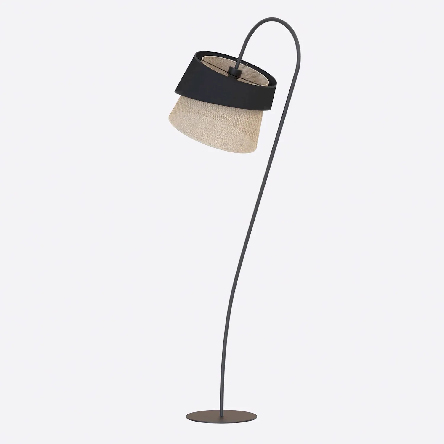 Lampa podłogowa CANVA LP1 czarny naturalny
