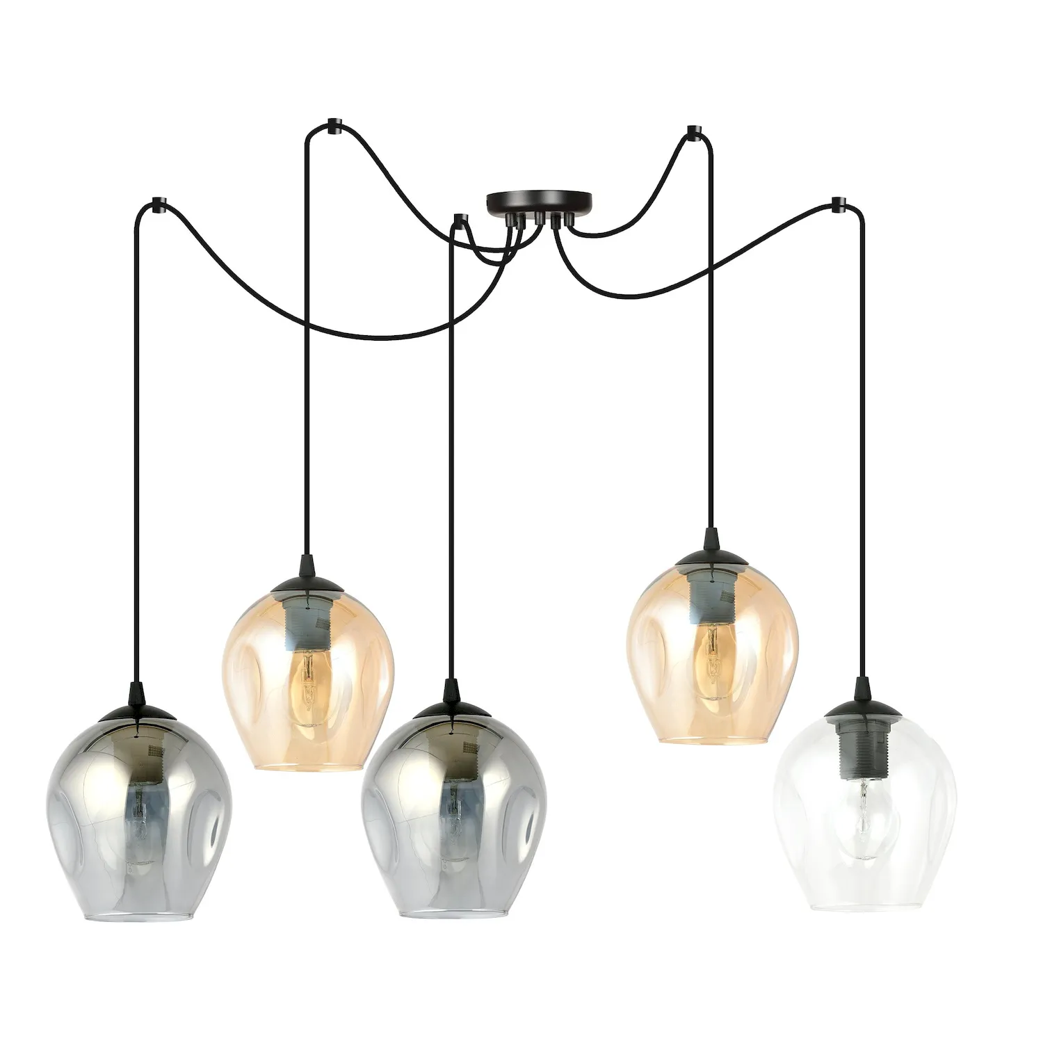 Lampa wisząca pająk LEVEL 5 czarny MIX Lampa wisząca pająk LEVEL 5 czarny MIX