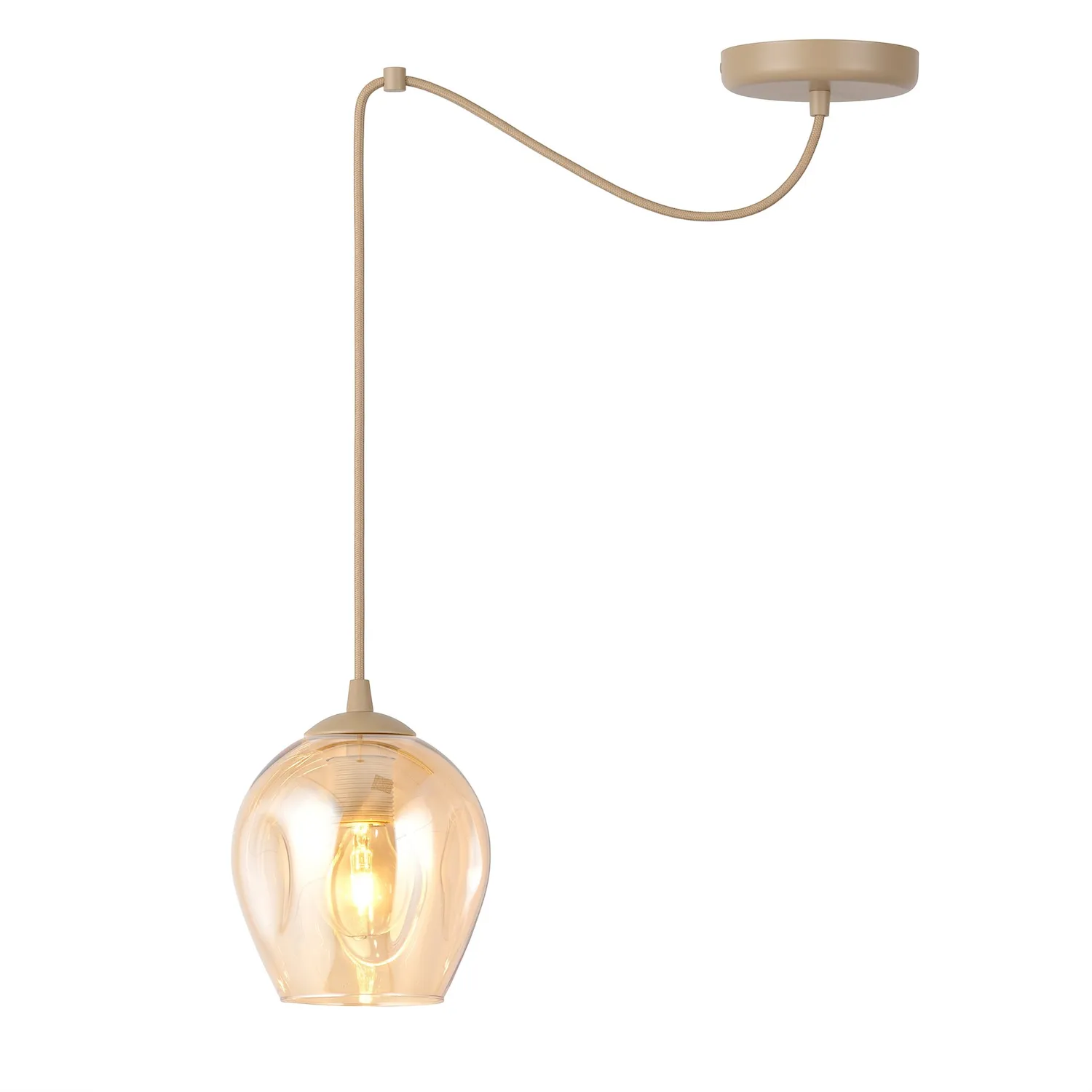 Lampa wisząca pająk LEVEL 1 beżowy miodowy
