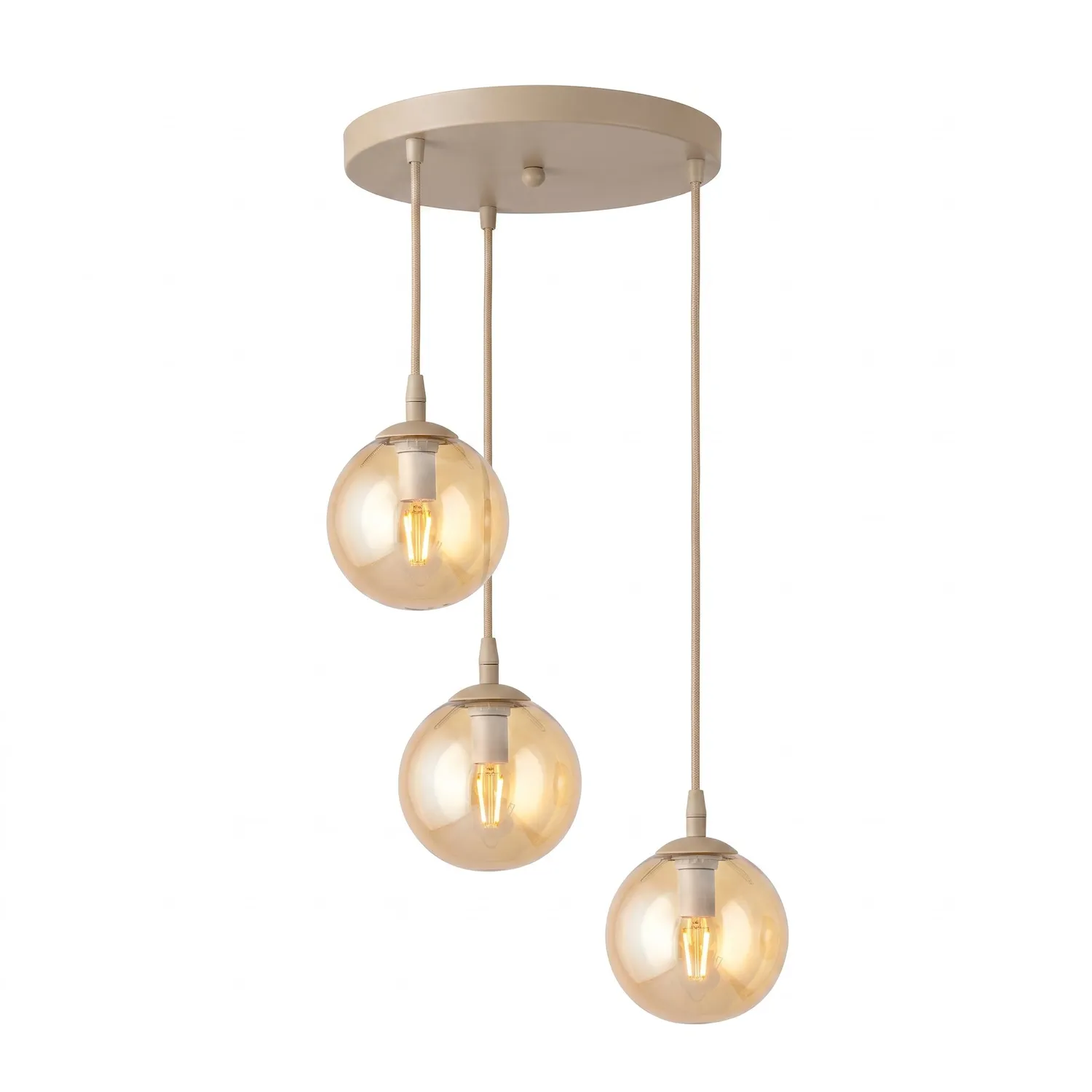Lampa wisząca COSMO 3 PREM beżowy miodowy
