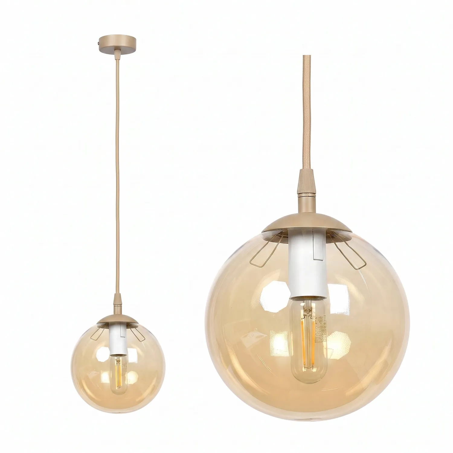 Lampa wisząca COSMO 1 beżowy miodowy