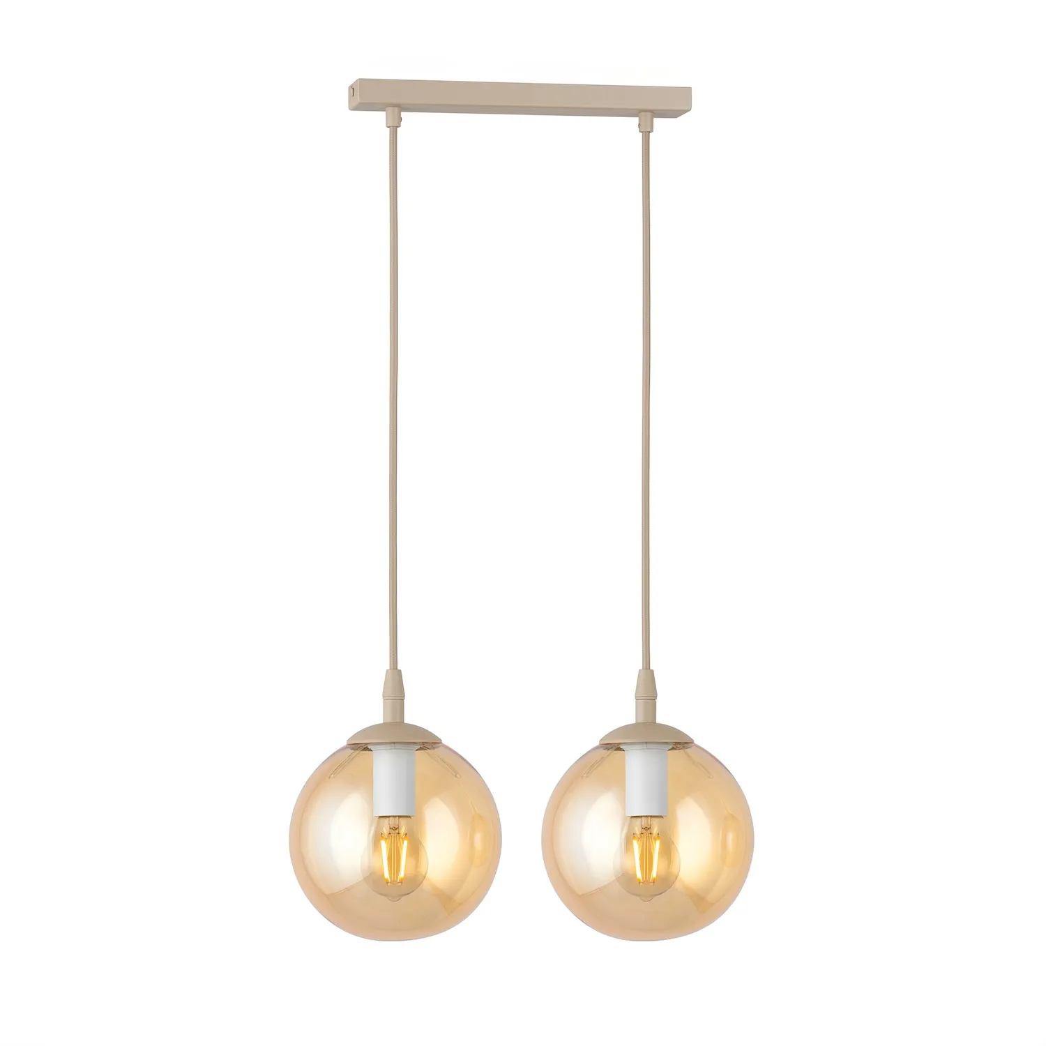 Lampa wisząca COSMO 2 beżowy miodowy