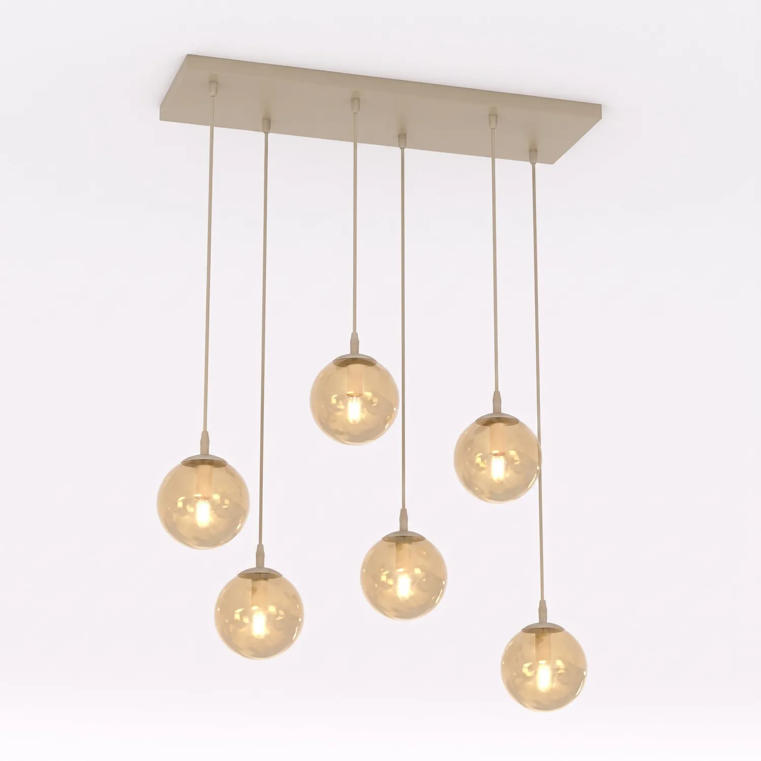 Lampa wisząca COSMO 6 beżowy miodowy