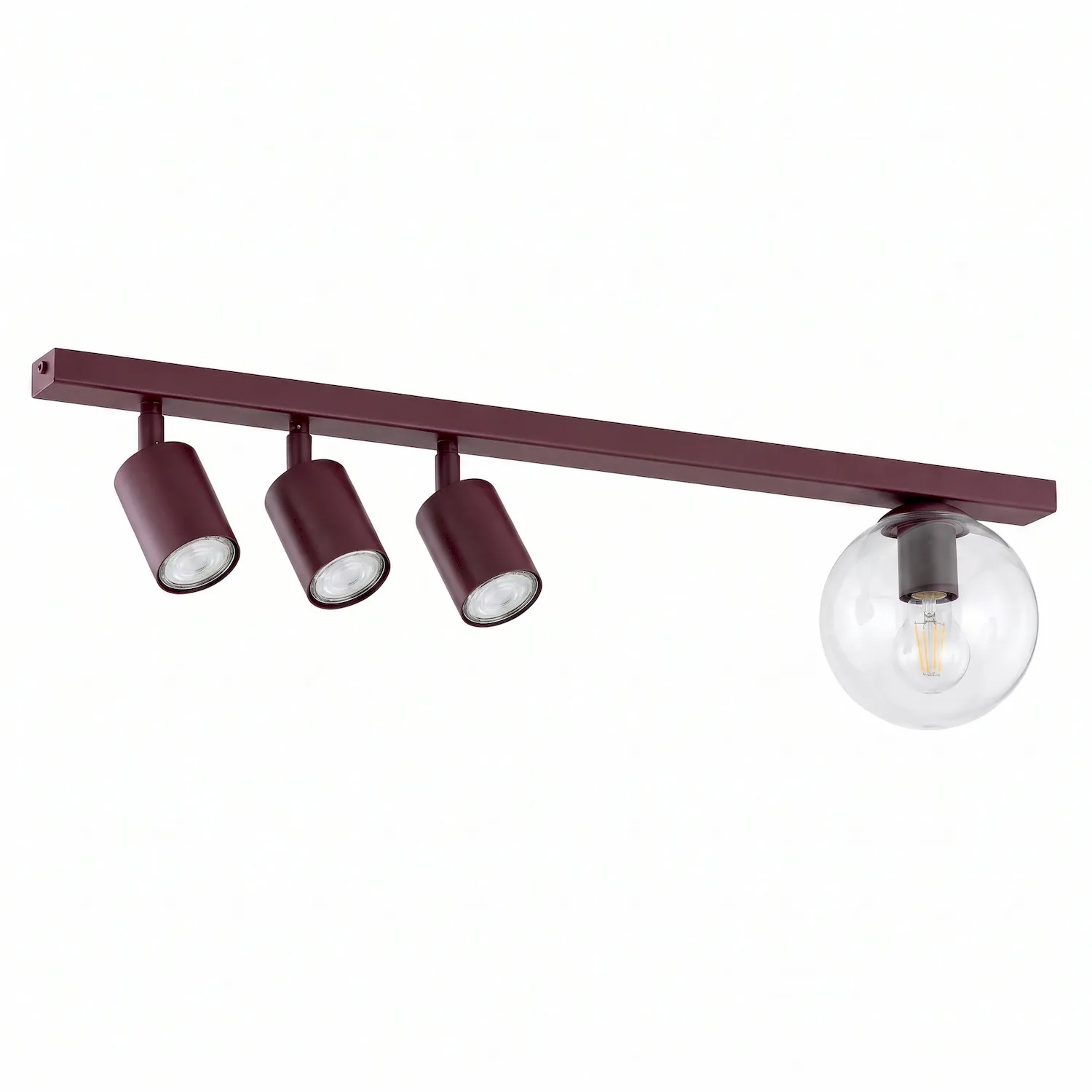 Lampa sufitowa BASTER 4 burgund transparentny Lampa sufitowa BASTER 4 burgund transparentny