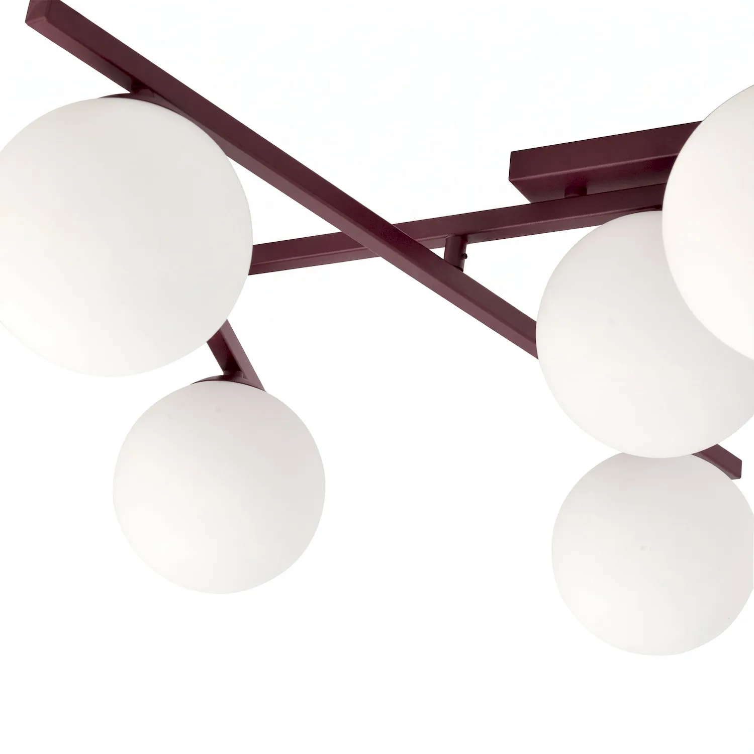 Lampa sufitowa SMART 5 burgund biały