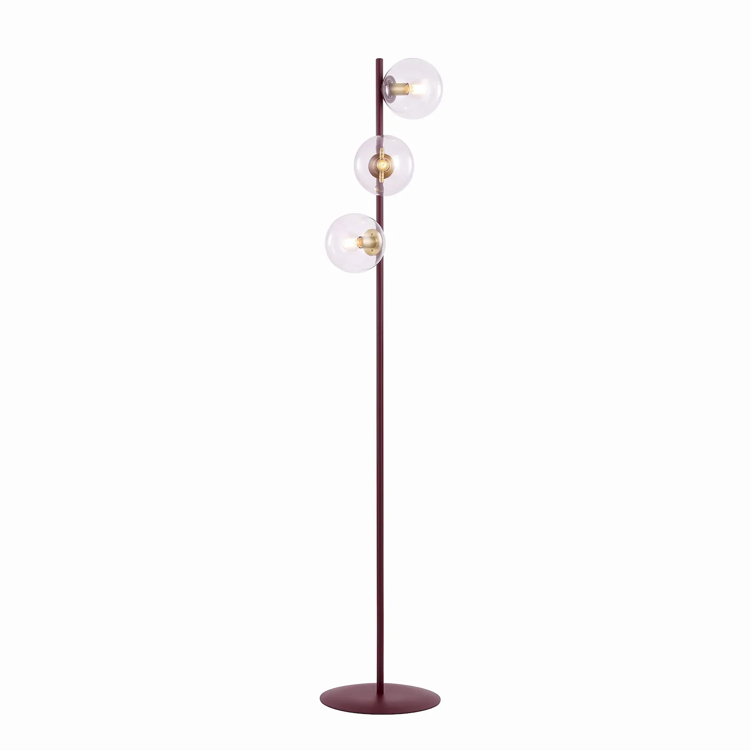 Lampa podłogowa MAGNUS LP3 burgund transparentny