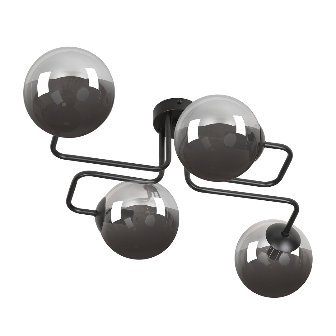Lampa sufitowa BRENDI 4 czarny grafitowy