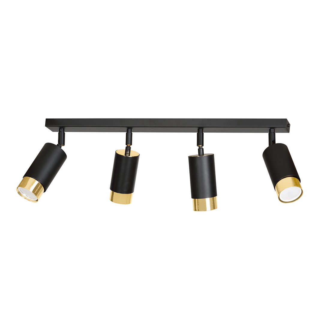 Lampa sufitowa HIRO 4 czarny złoty Lampa sufitowa HIRO 4 czarny złoty