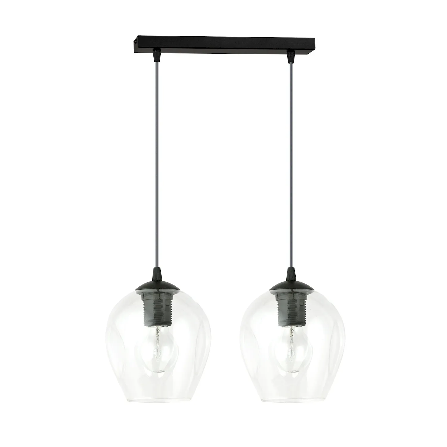 Lampa sufitowa ISTAR 2 czarny transparentny