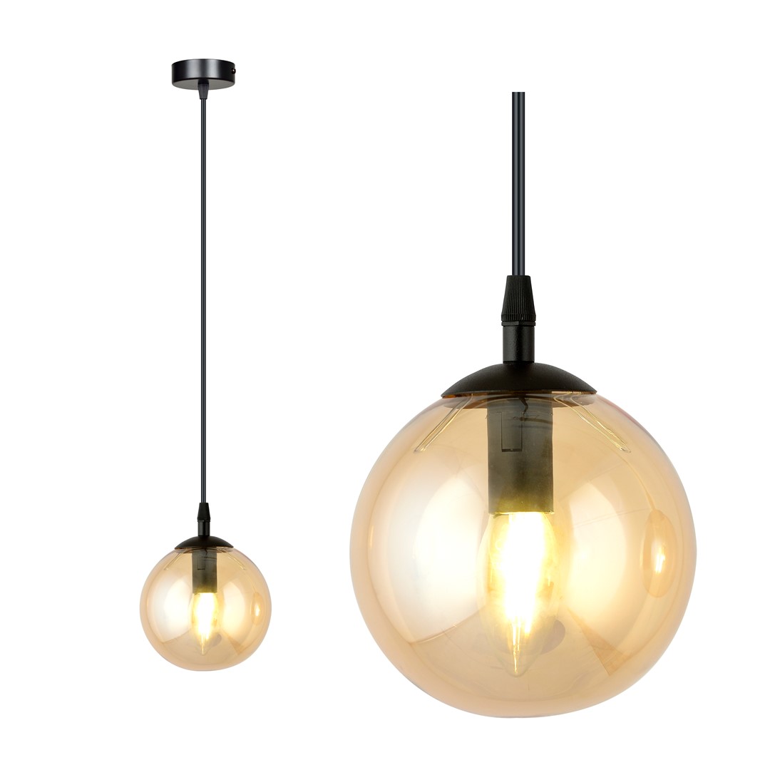 Lampa wisząca COSMO 1 czarny miodowy Lampa wisząca COSMO 1 czarny miodowy