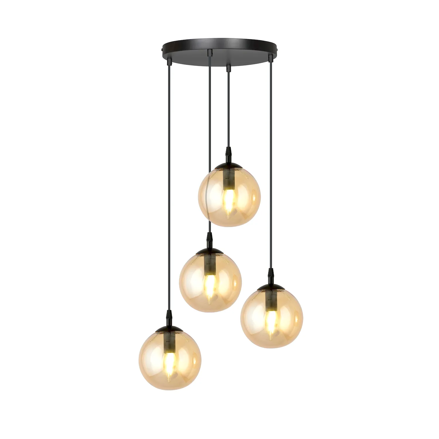 Lampa wisząca COSMO 4 PREM czarny miodowy