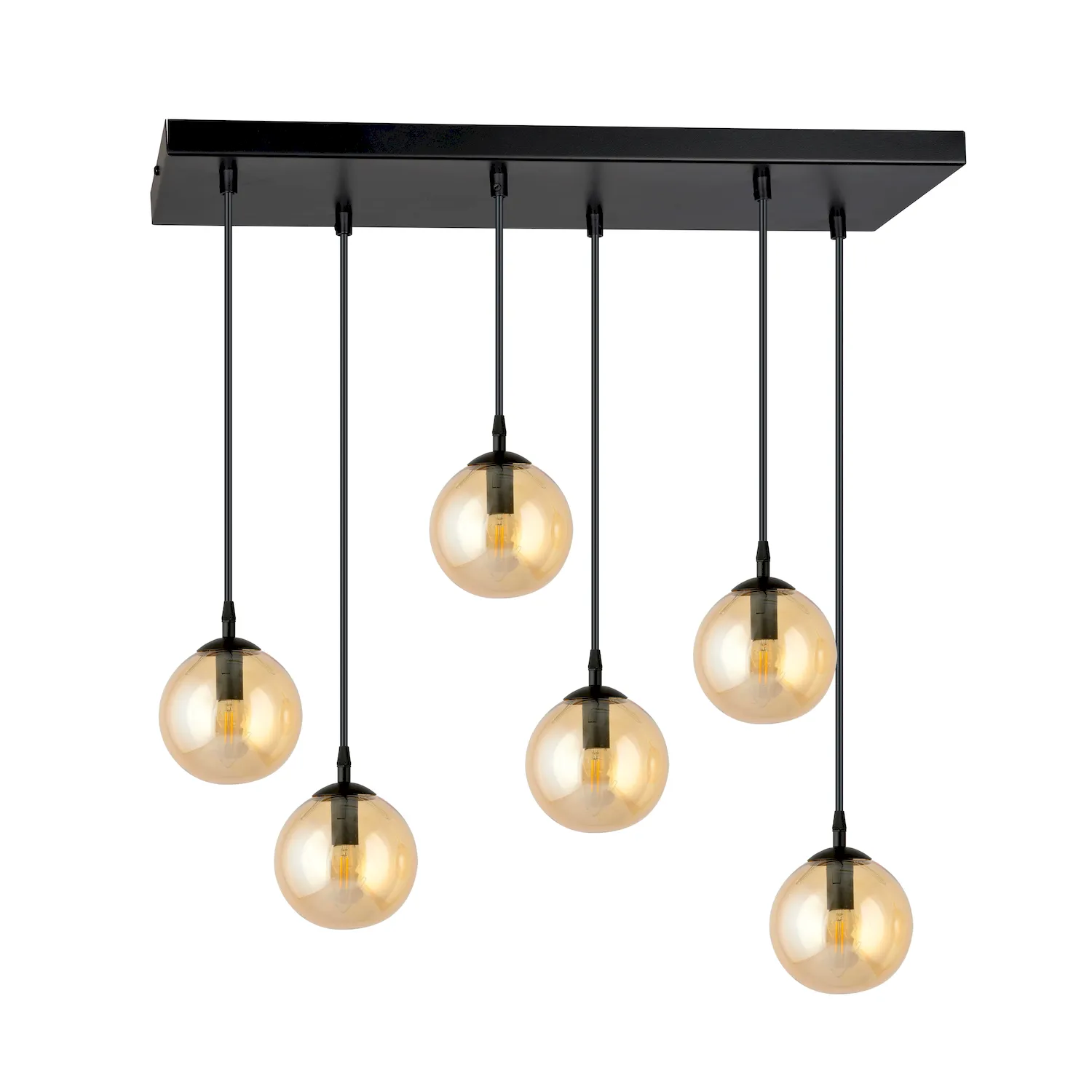Lampa wisząca COSMO 6 czarny miodowy