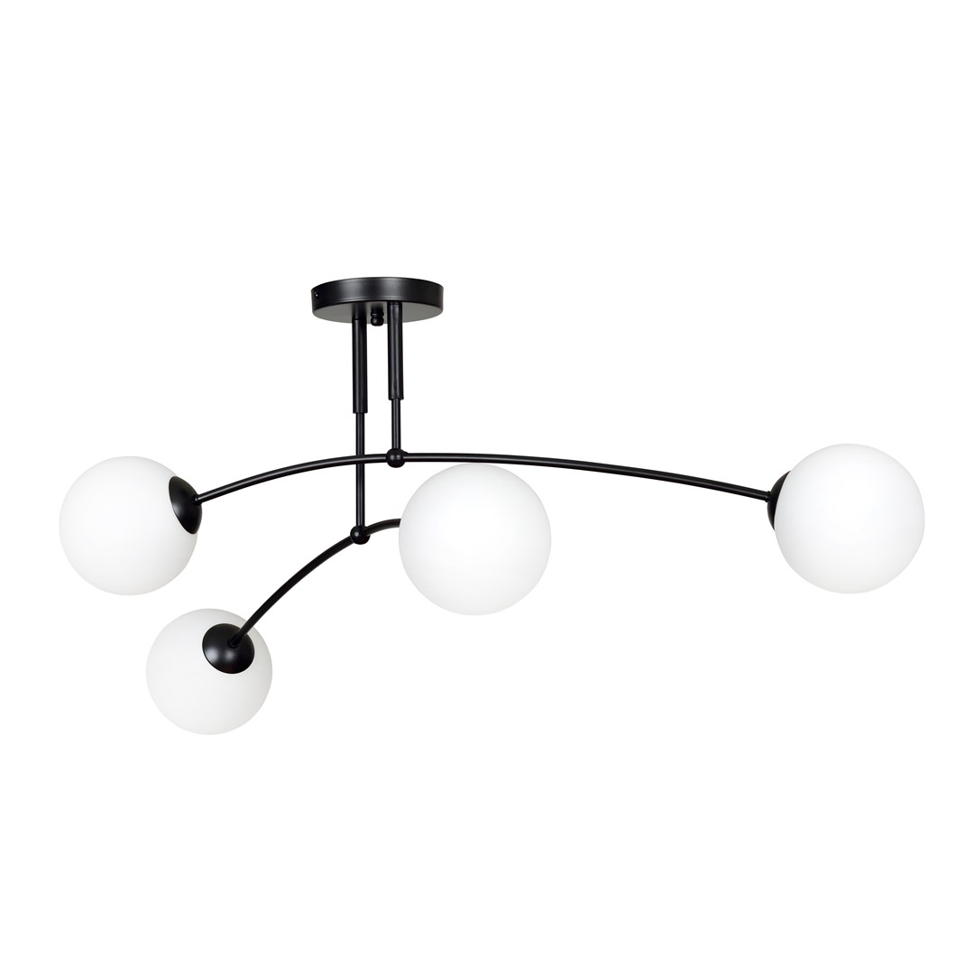Lampa sufitowa PREGOS 4 czarny biały