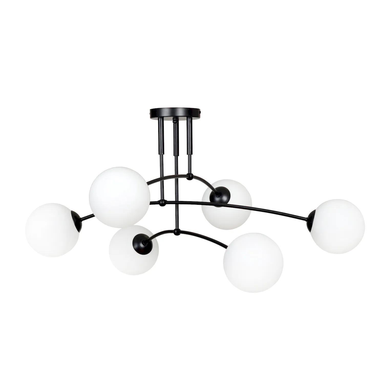 Lampa sufitowa PREGOS 6 czarny biały