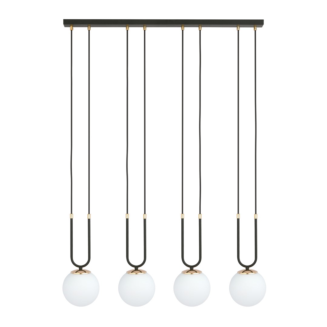Lampa wisząca GLAM 4 czarny biały