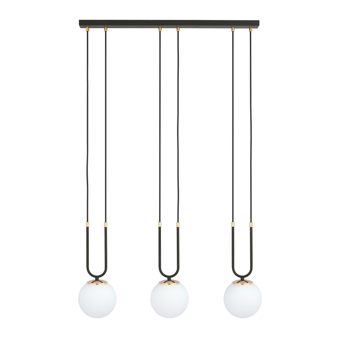 Lampa wisząca GLAM 3 czarny biały