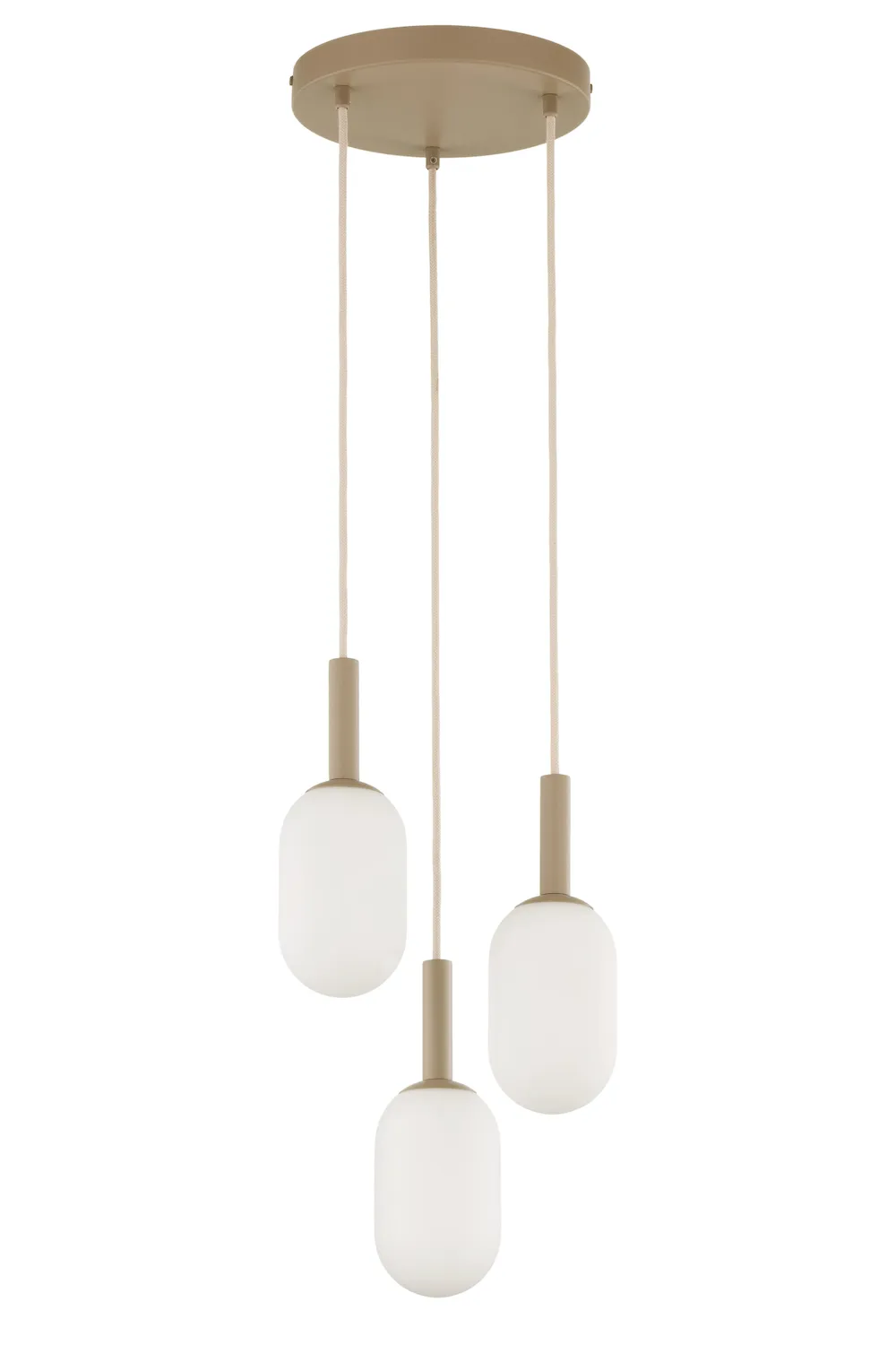 Lampa wisząca PLUUM 3 KOŁO ciepły beż biały