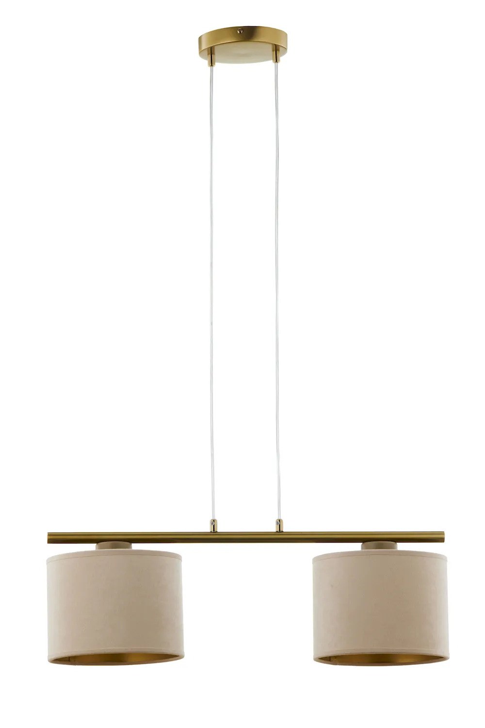 Lampa wisząca ARIEL 2 złoty szczotkowany beżowy