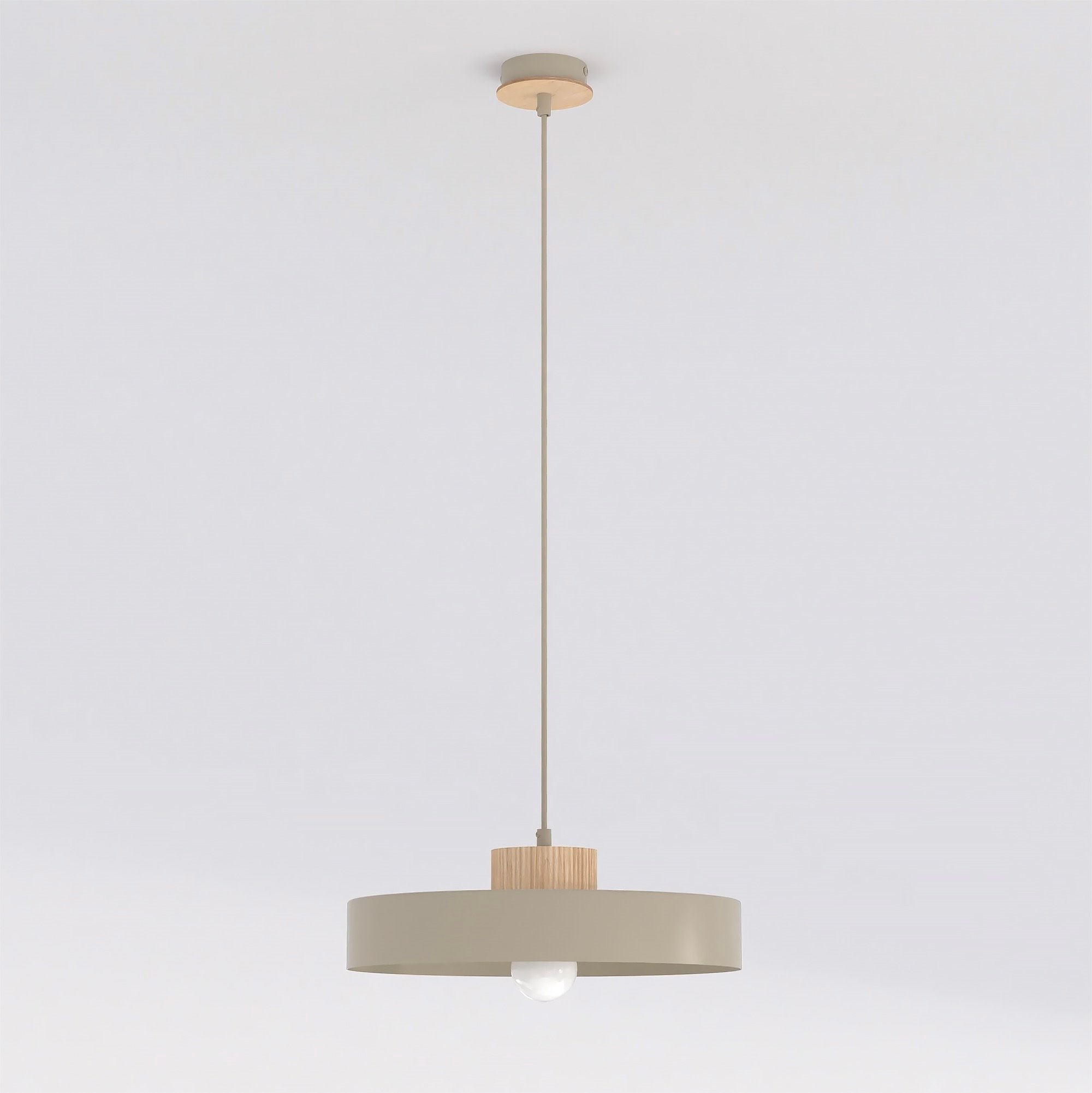 Lampa wisząca z dwuwarstwowym kloszem KIVI 1L mokka naturalny Lampa wisząca z dwuwarstwowym kloszem KIVI 1L mokka naturalny