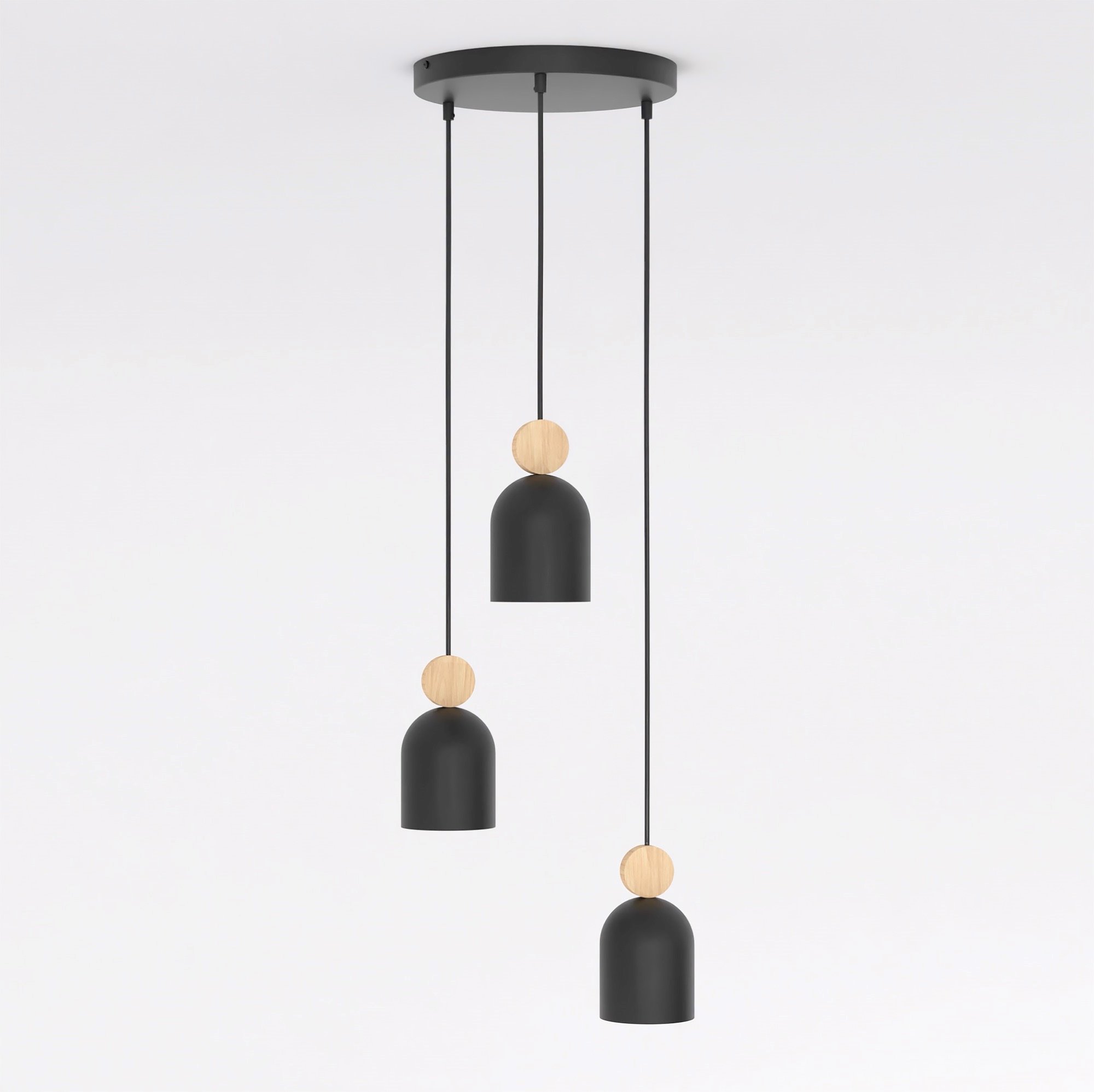 Lampa wisząca MESI 3PREM BLACK czarna