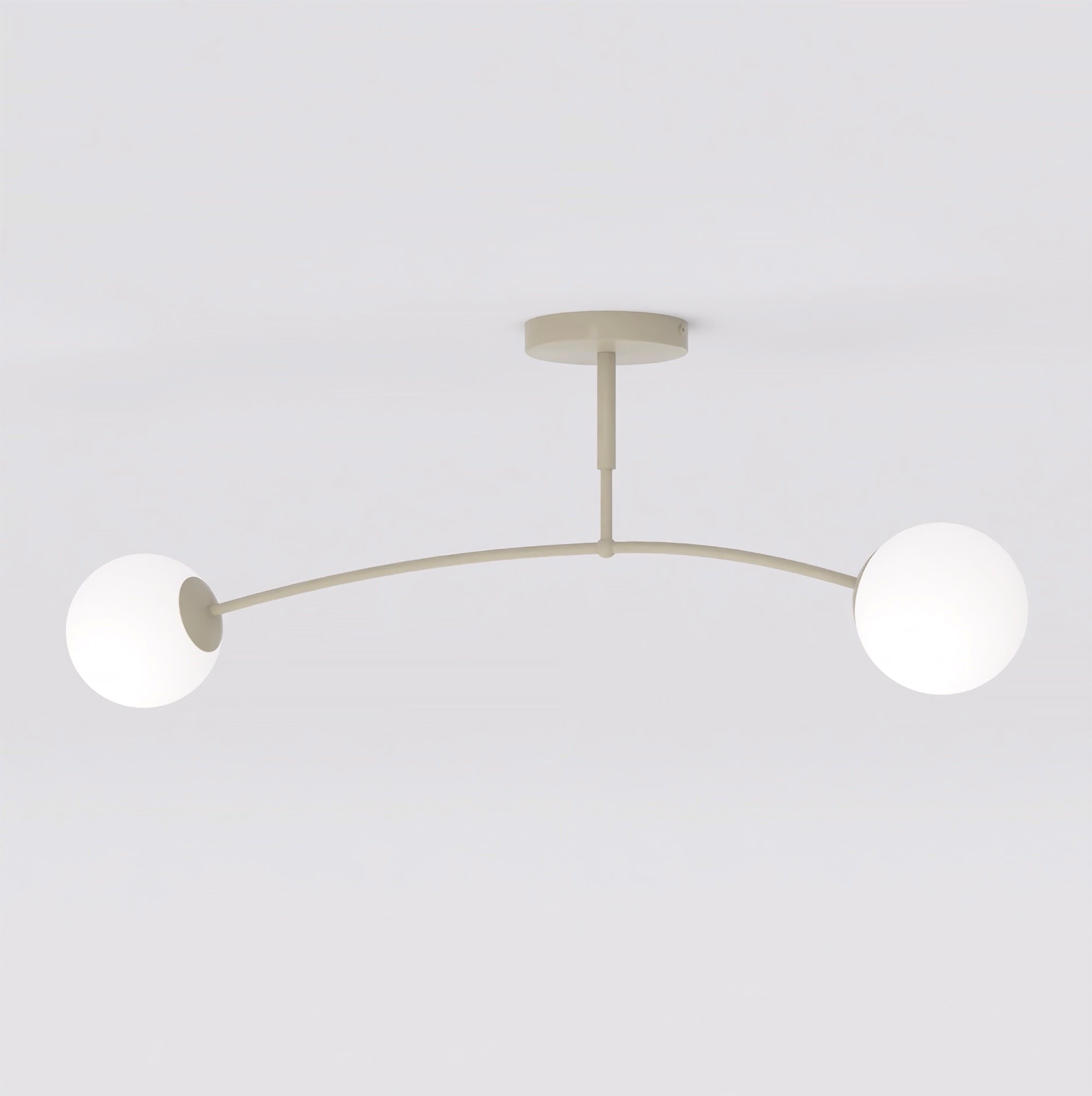 Lampa sufitowa PREGOS 2 MOKKA OPAL beżowy biały