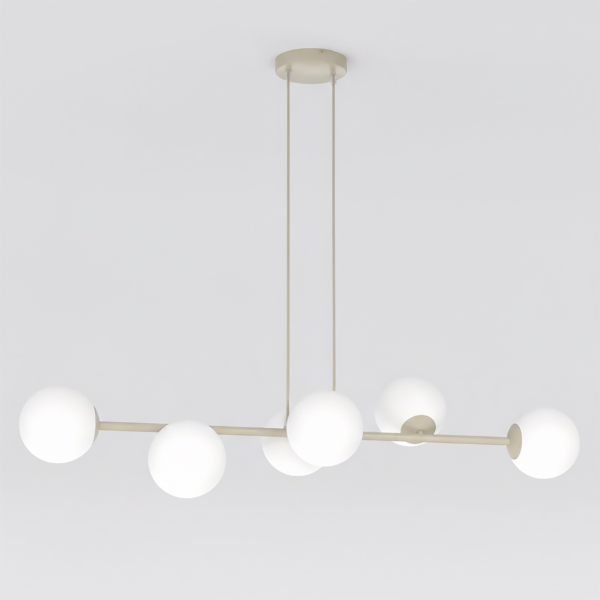 Lampa wisząca MAGNUS 6 MOKKA OPAL beżowy biały