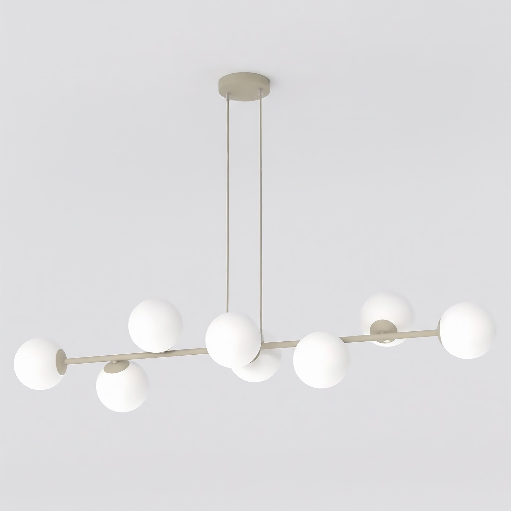 Lampa wisząca MAGNUS 8 GRAY OPAL beżowy biały