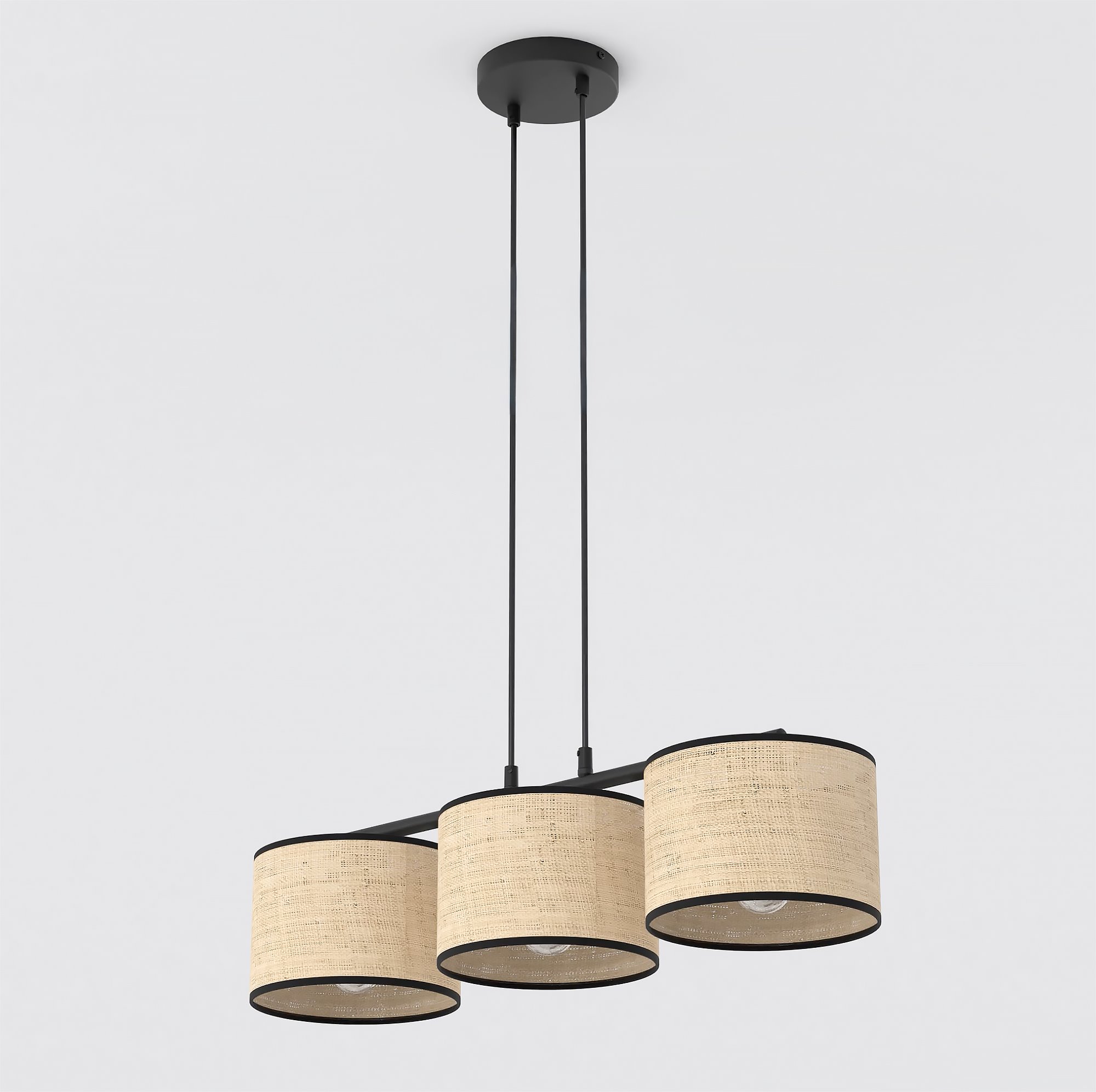 Lampa wisząca ECO 3 BL rattan czarny
