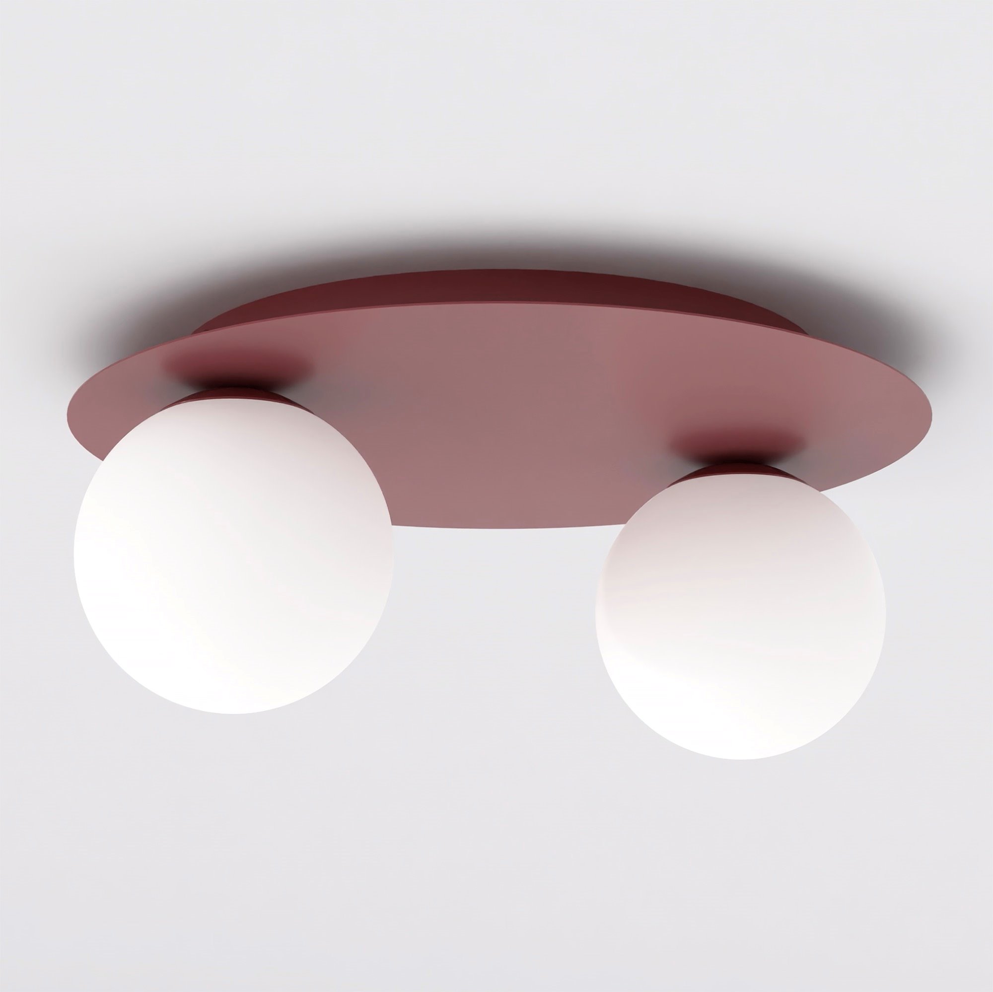 Lampa sufitowa SOLAR 2 BURGUNDY OPAL burgundowy biały