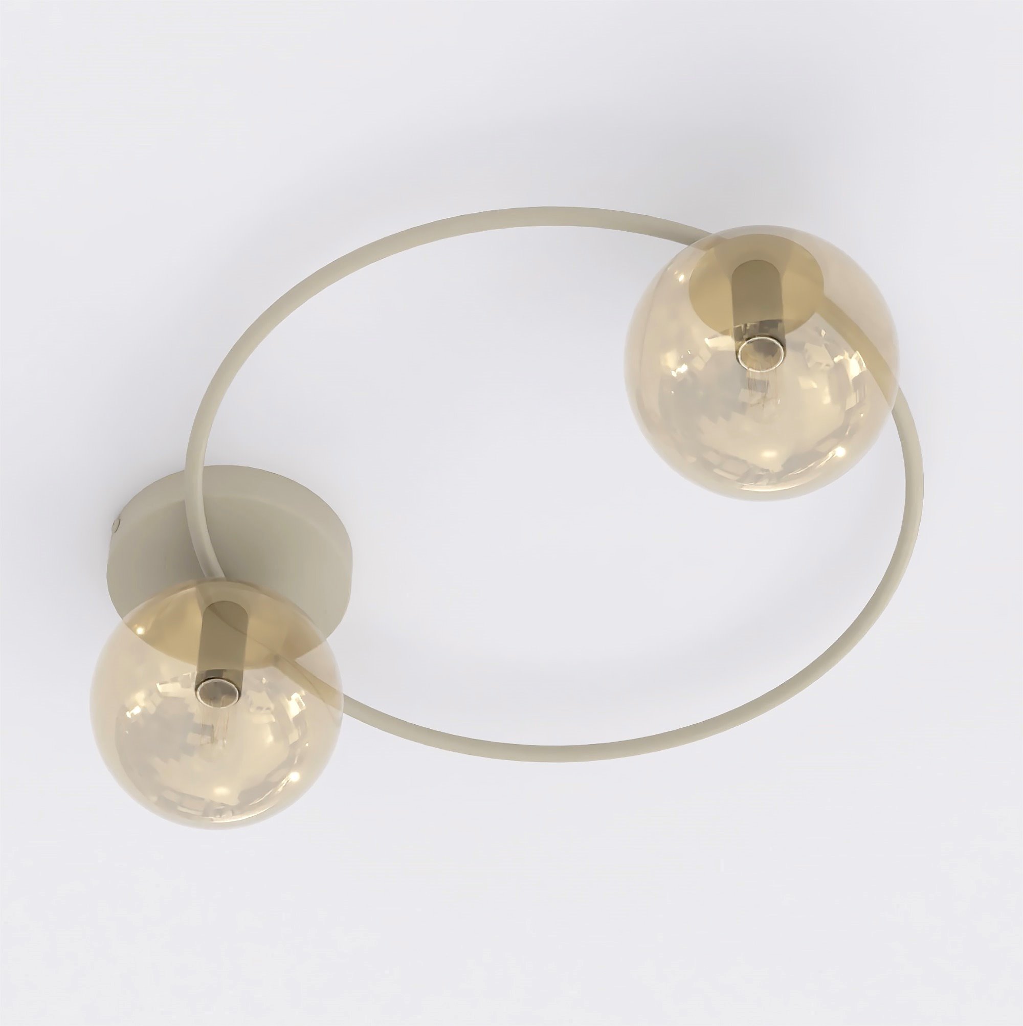 Lampa sufitowa SOPRA 2 MOKKA AMBER beżowa miodowe klosze
