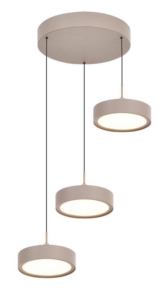 Lampa wisząca okrągła VALENSOLE 3 LED kaszmirowa