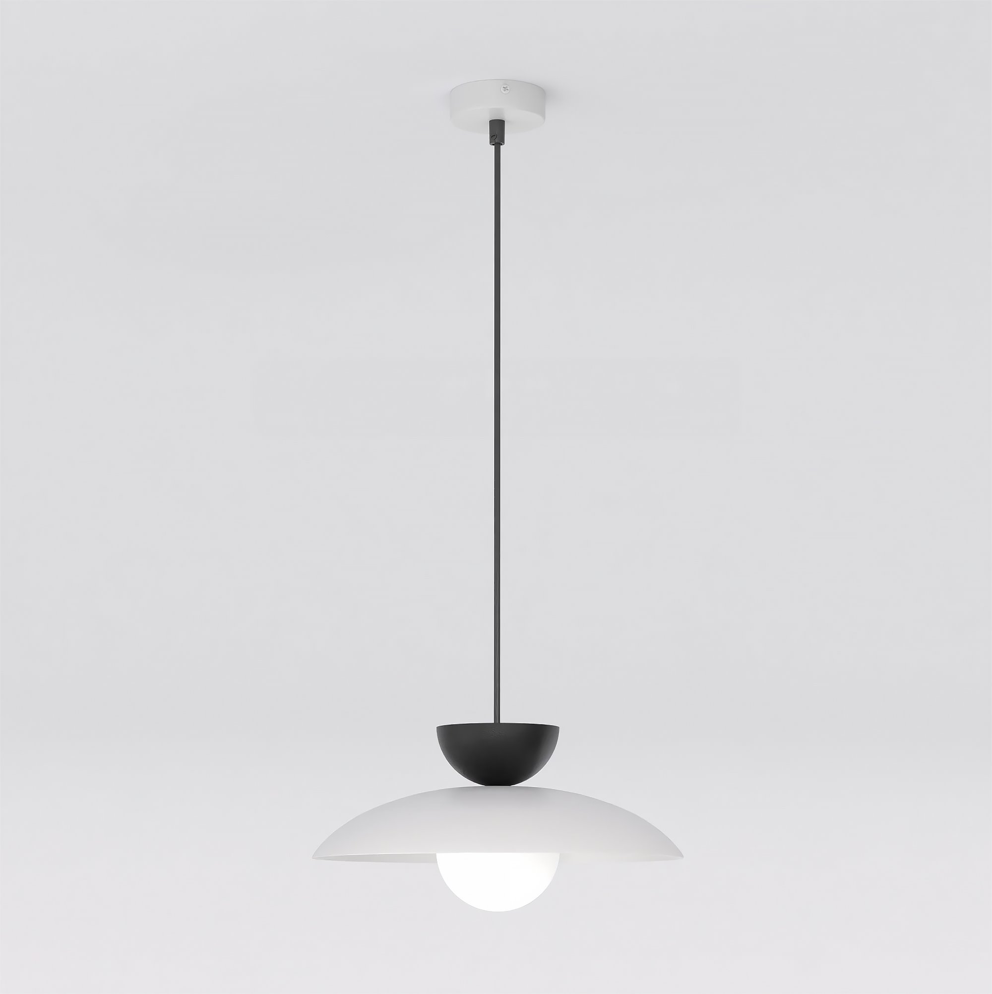 Lampa wisząca MULAN 1 GRAY BL czarna szara