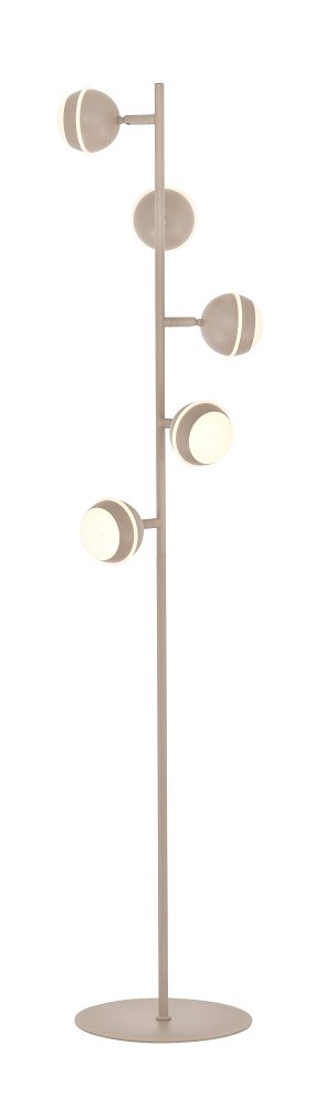 Lampa podłogowa BIARRITZ 5 LED kaszmirowa Lampa podłogowa BIARRITZ 5 LED kaszmirowa