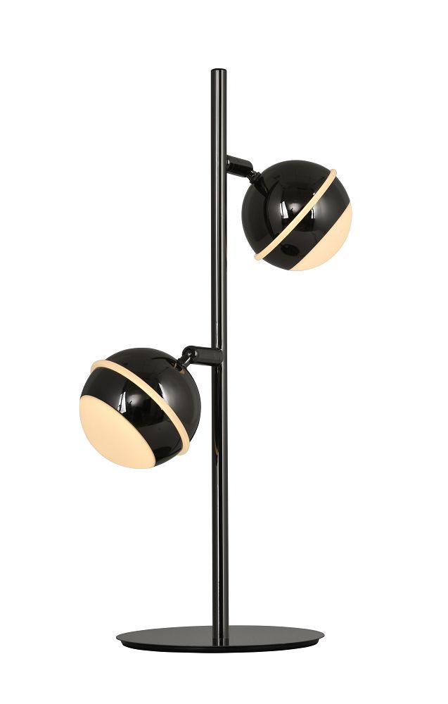 Lampa stołowa BIARRITZ 2 LED czarny chrom