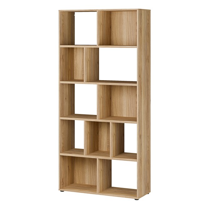 Regał otwarty ORKNEY z 4 półkami 95 cm dąb mauvella Regał otwarty ORKNEY z 4 półkami 95 cm dąb mauvella