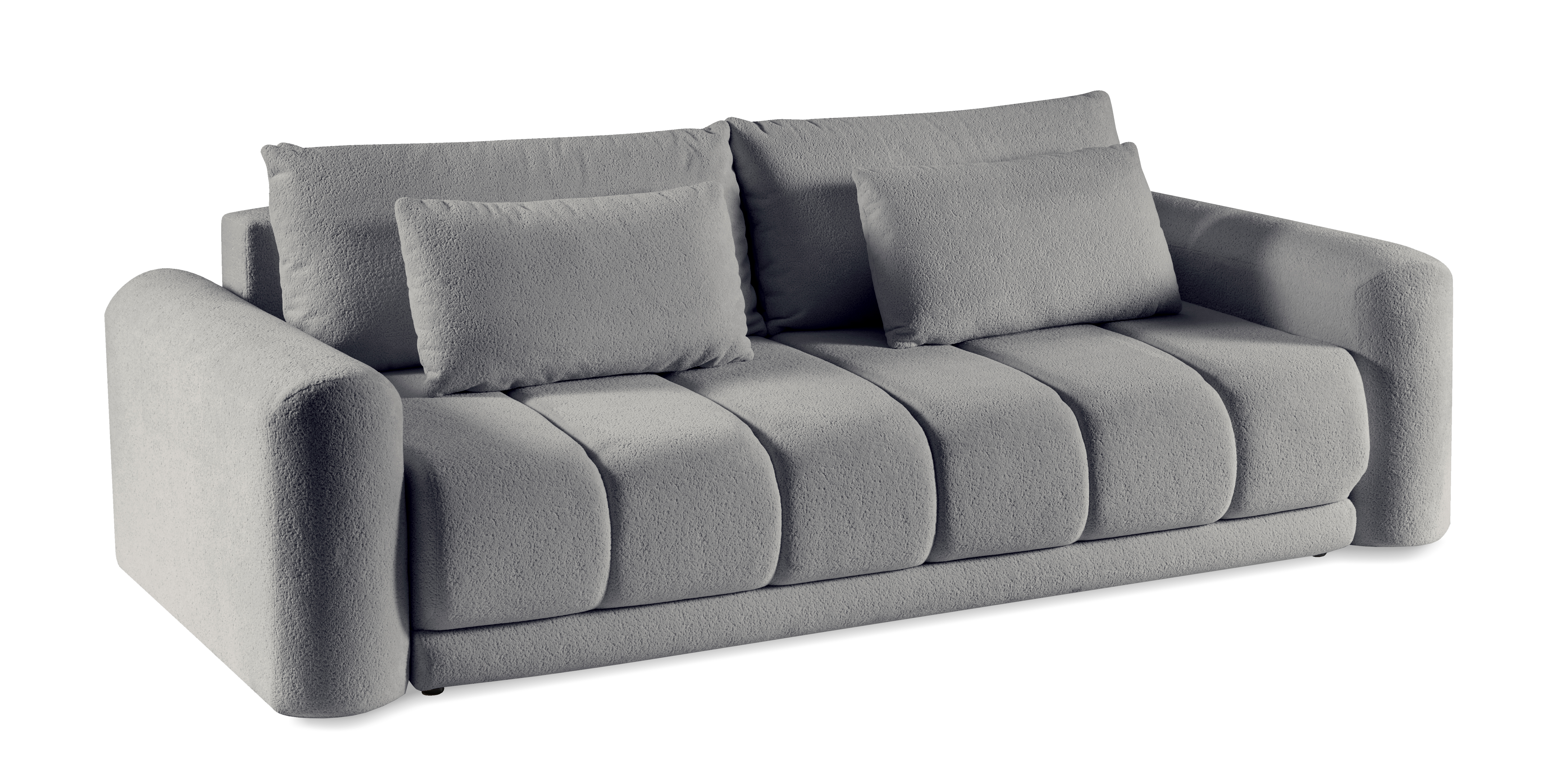 Sofa rozkładana z podłokietnikami OTTRANTO powiększona powierzchnia spania Soft 20 - szara Sofa rozkładana z podłokietnikami OTTRANTO powiększona powierzchnia spania Soft 20 - szara