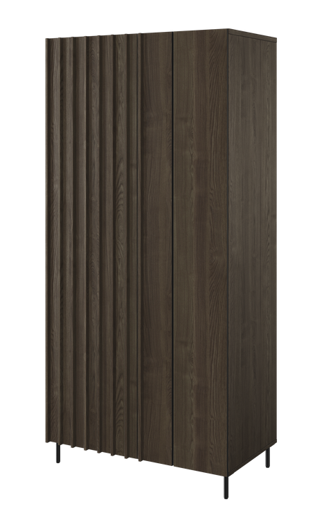 Szafa 2-drzwiowa Piemonte PE-01 92cm lamel jesion portlandzki/czarna