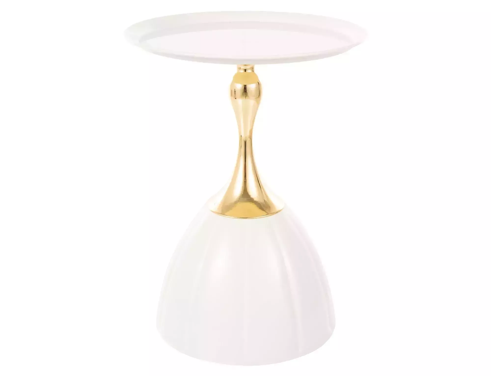 Ława PIANA okrągła 38 cm biało-złota Signal Ława PIANA okrągła 38 cm biało-złota Signal