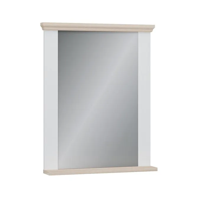 Lustro PONTYPOOL 69,8 x 86,7 cm biały Dąb Riva