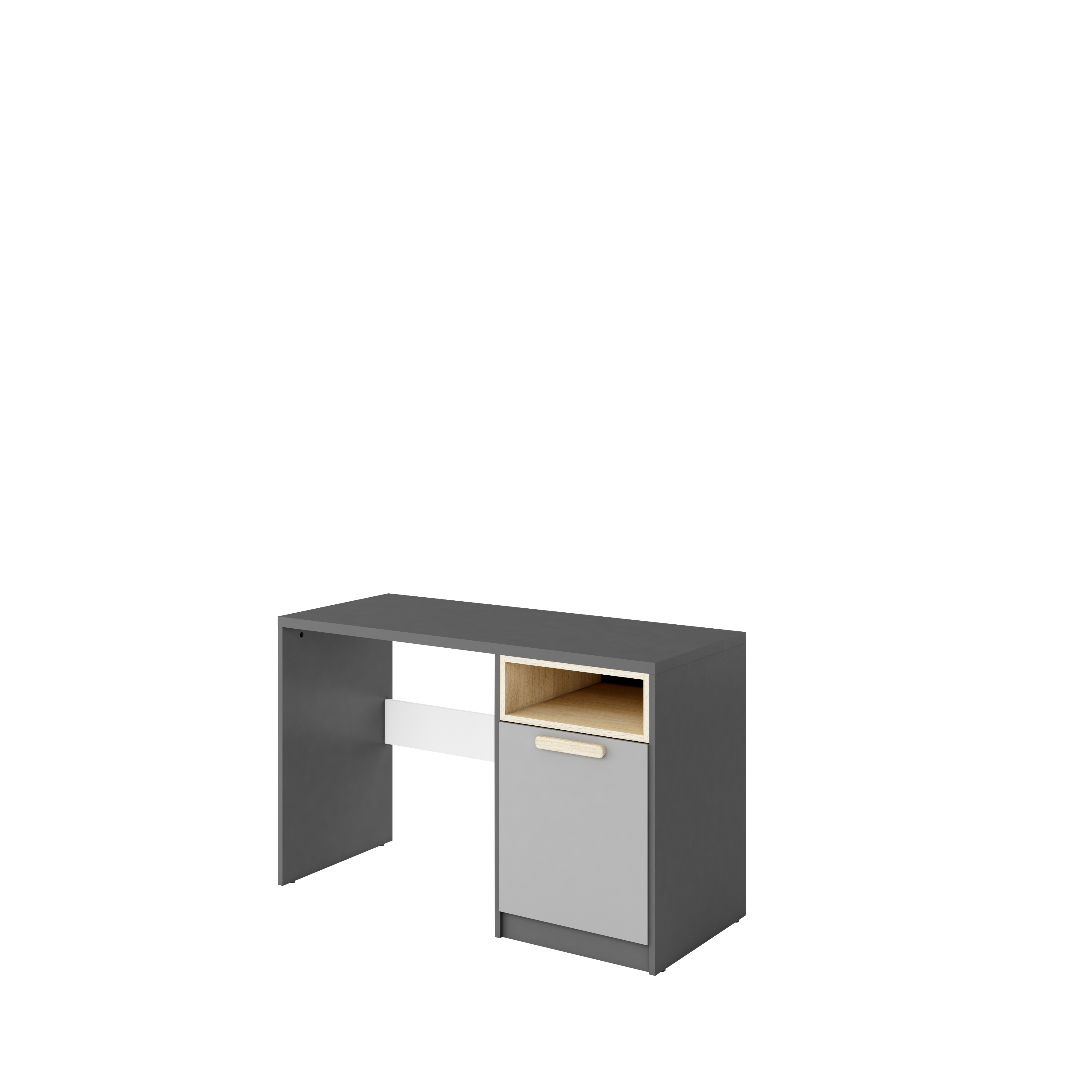 Biurko Pok PO-09 120cm grafit/dąb lindberg/szary jasny Biurko Pok PO-09 120cm grafit/dąb lindberg/szary jasny
