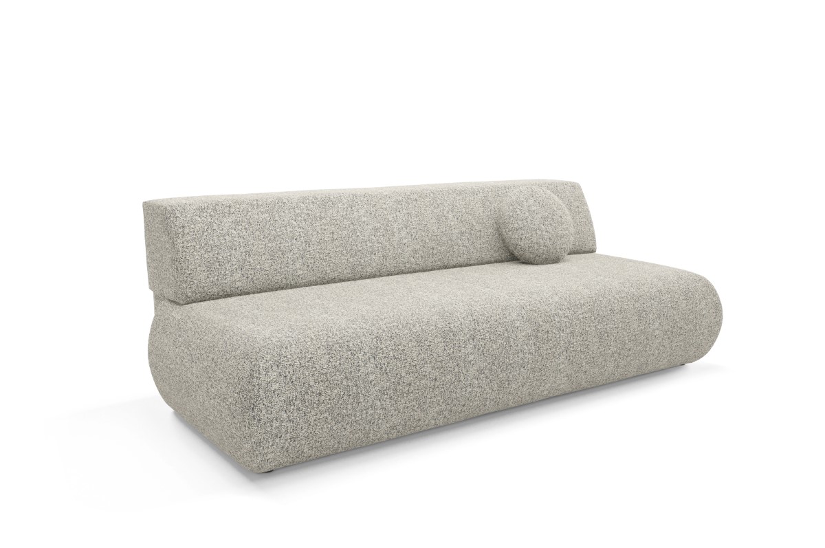 Sofa rozkładana z pojemnikiem PUENTE 214 cm szara
