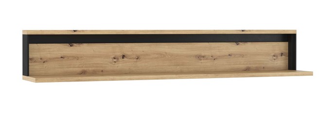 Półka Quant QA-05 155cm dąb artisan/czarna Półka Quant QA-05 155cm dąb artisan/czarna