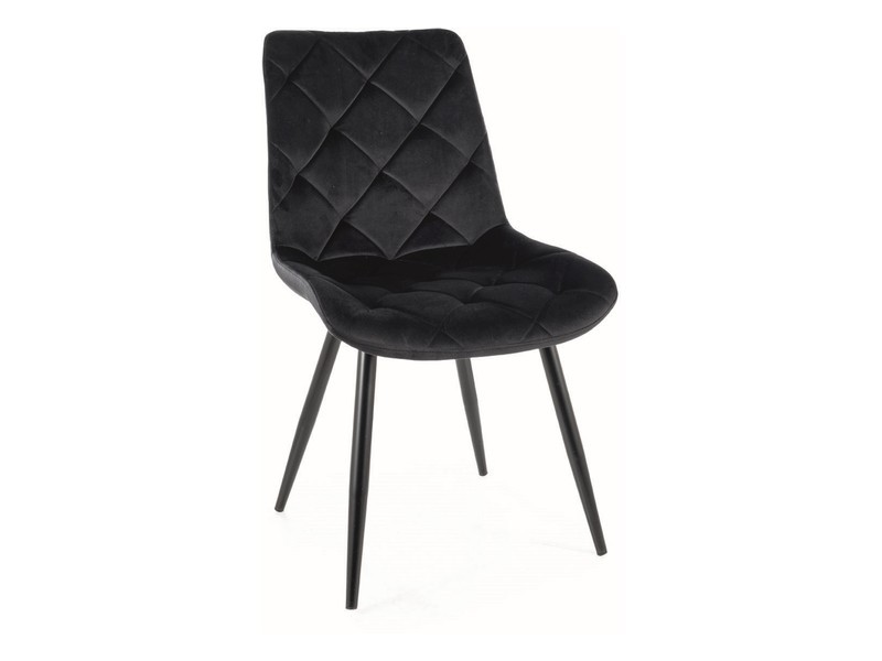 Krzesło RALPH VELVET Bluvel 19 czarne czarny stelaż Krzesło RALPH VELVET Bluvel 19 czarne czarny stelaż