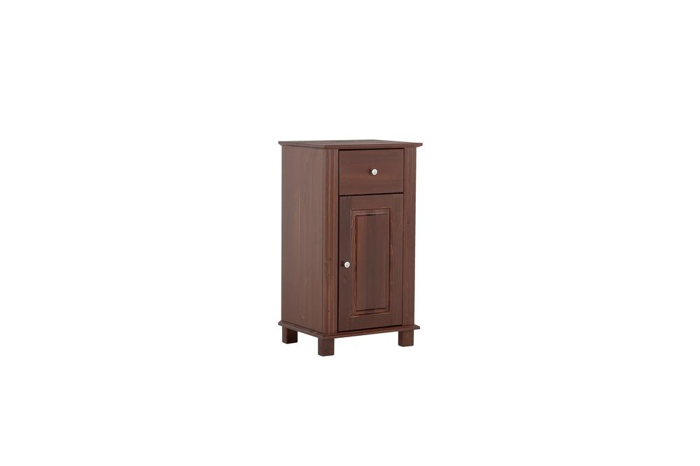 Słupek niski 1-drzwioway z szufladą RETRO ciemny brąz 83x46x36cm