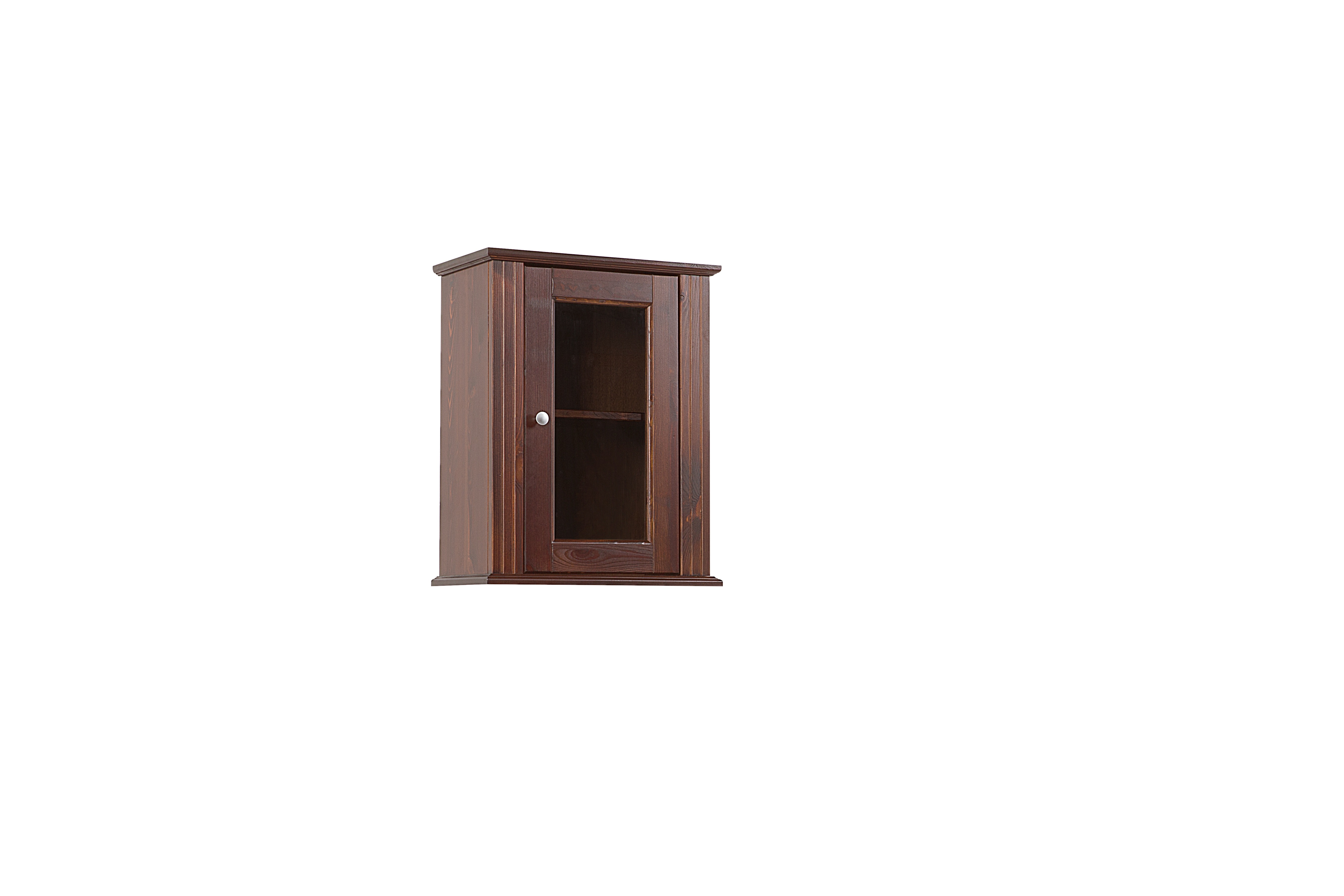 Szafka wisząca z przeszkleniem RETRO ciemny brąz 58x46x25cm