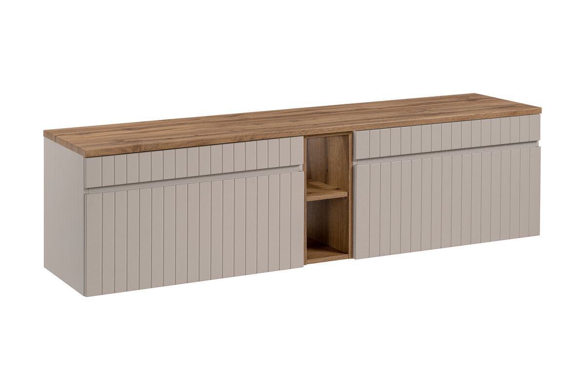 Zestaw meblowy SET-ICC z blatem 180x46, kaszmirowy, dąb coast evoke Zestaw meblowy SET-ICC z blatem 180x46, kaszmirowy, dąb coast evoke
