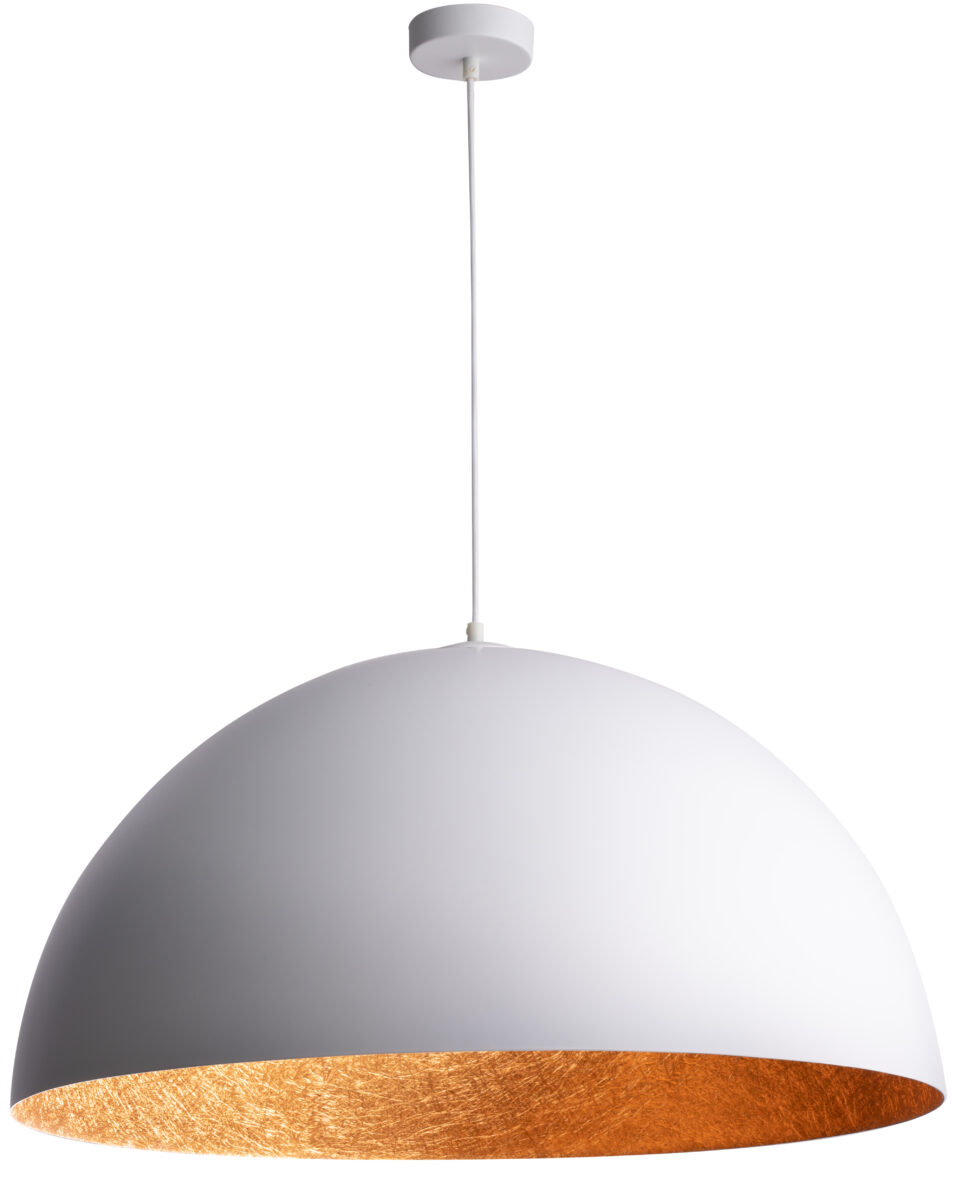 Lampa wisząca SFERA 70 biało-miedziana