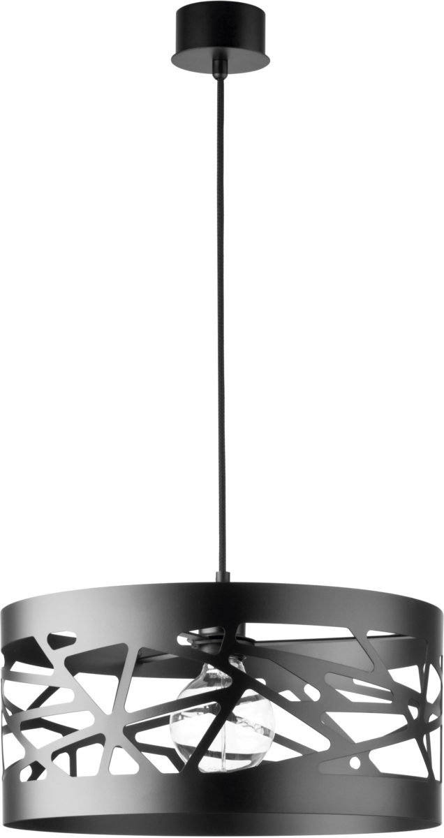 Lampa wisząca ażurowa MODUŁ FREZ L czarna
